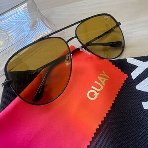 Quay x Desi Sahara Aviator Sunglasses